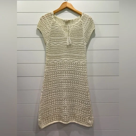 H&M | Dresses | Hm Cream Crochet Midi Dress | Poshmark